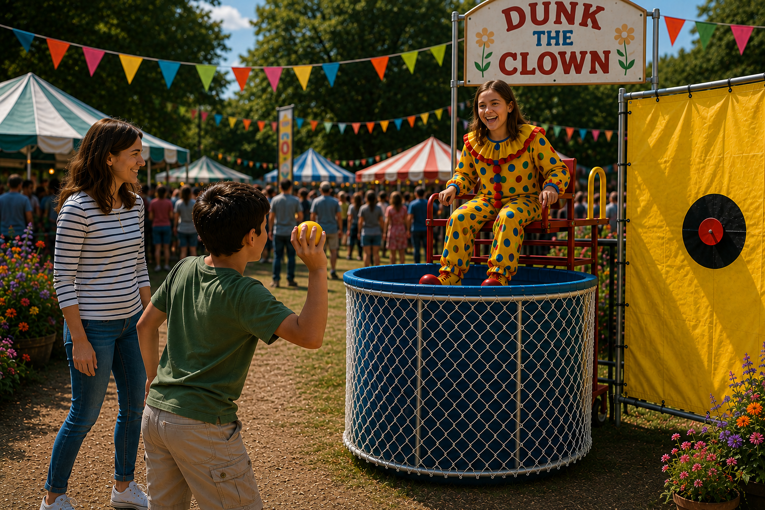 Daniel Takes Aim at the Dunk Tank