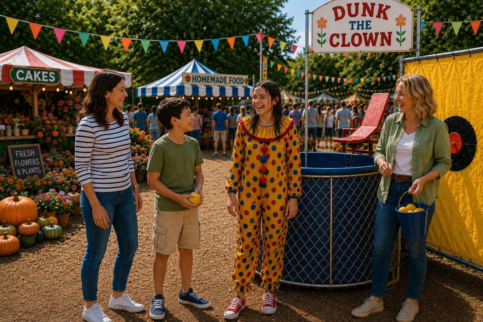 Sophie Climbs Out of the Dunk Tank